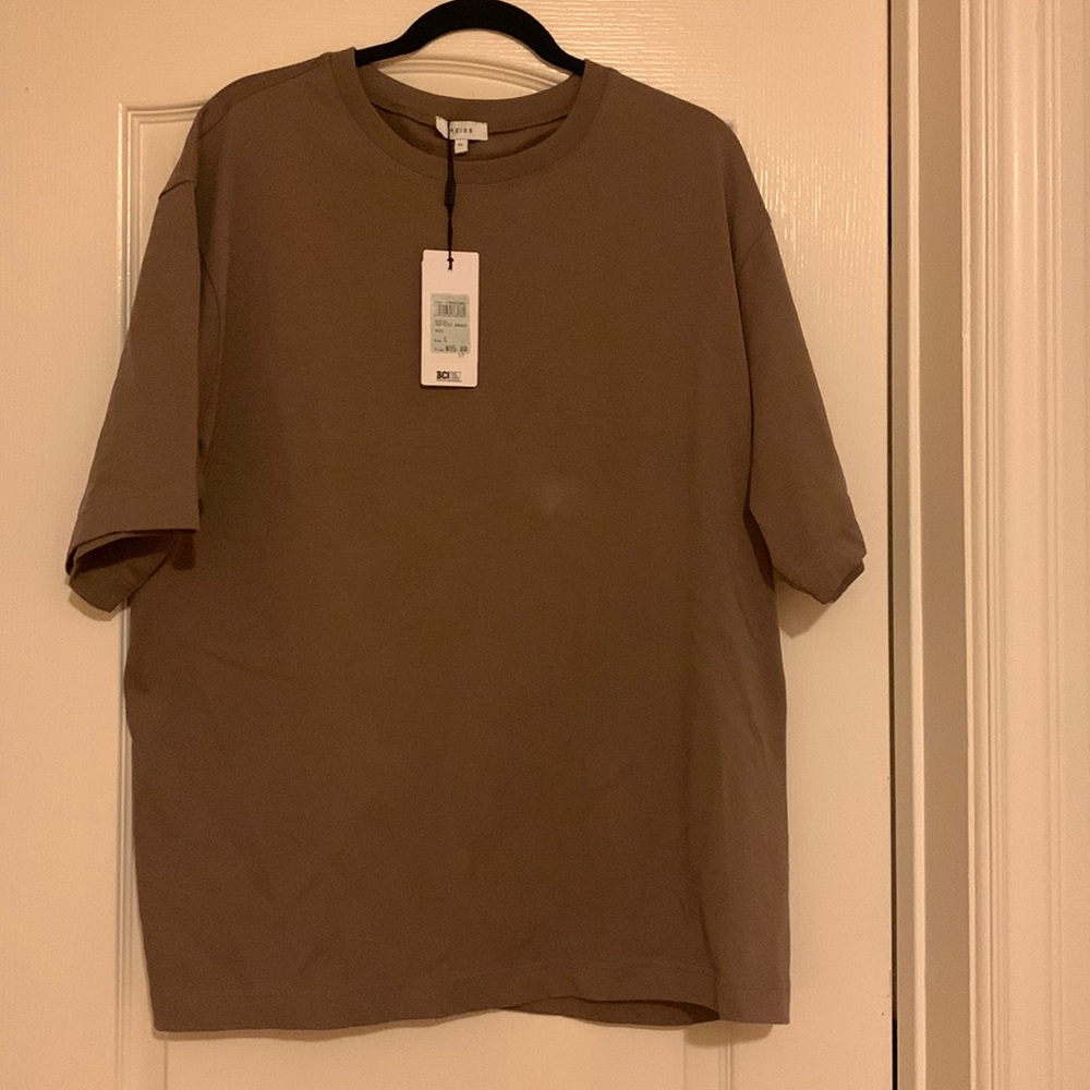 Reiss men’s oversized T-shirt in Taupe XL